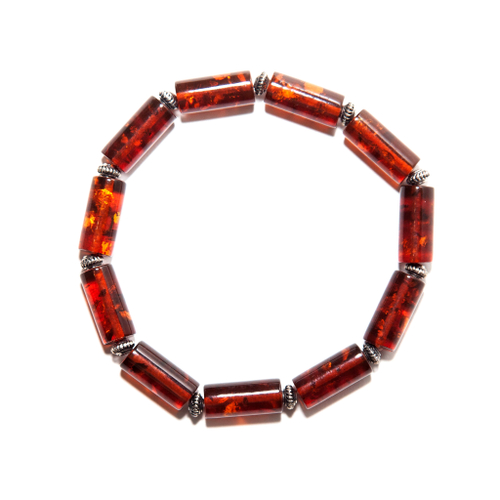 Браслет из натурального янтаря, бусины 15 на 7 мм, размер. Янтарный браслет из Калининграда