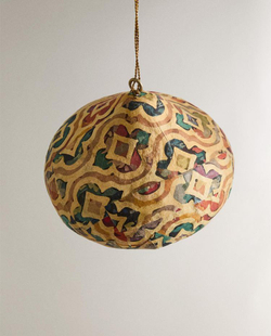 ZARA HOME БУМАЖНОЕ ЕЛОЧНОЕ ИГРУШКА В ФОРМЕ РОМБА, ЭКРЮ