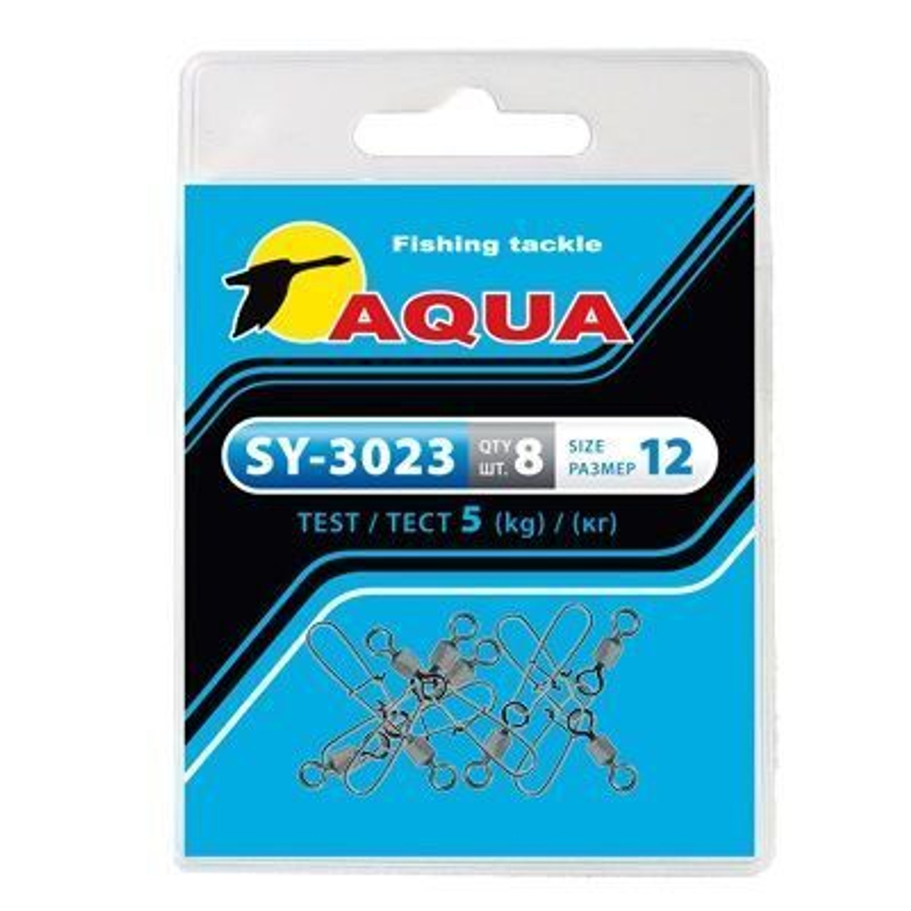 Карабин с вертлюгом для рыбалки SY-3023 №05 (упк. 8 шт.)