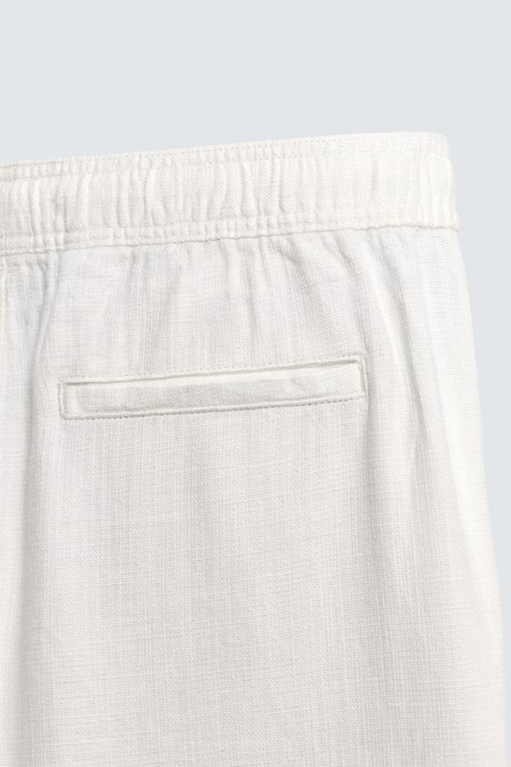 ZARA БРЮКИ RELAXED FIT С РЕЛЬЕФНОЙ СТРУКТУРОЙ, ЖЕЛТОВАТО-БЕЛЫЙ