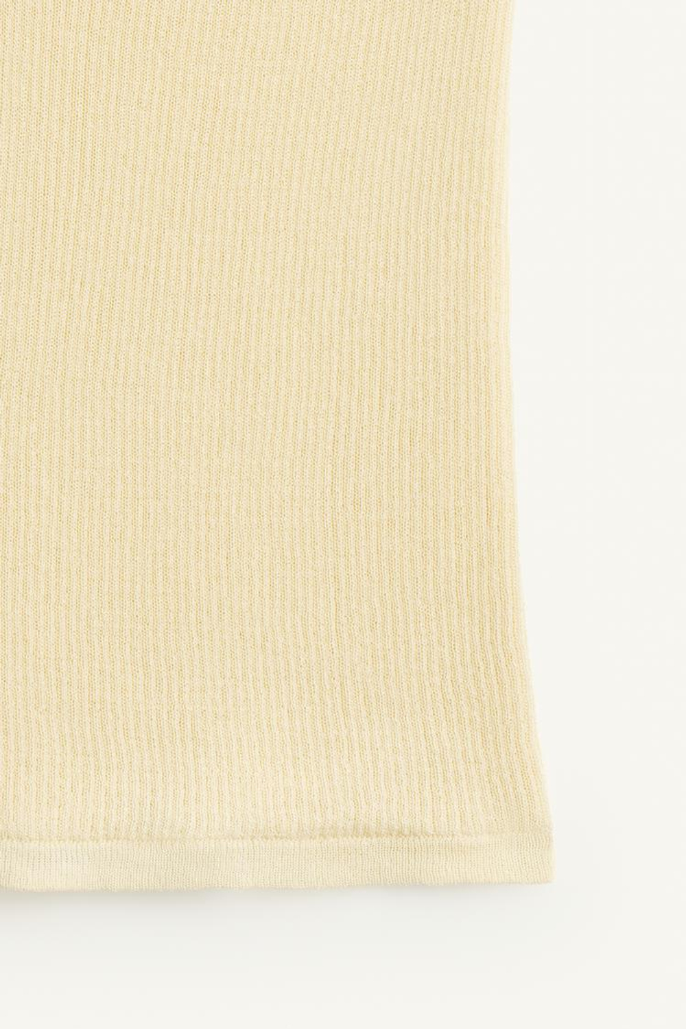 ZARA ДВУХСЛОЙНЫЙ ТРИКОТАЖНЫЙ ТОП, ЖЕЛТЫЙ