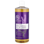 Dr. Jacobs Naturals, чистое кастильское мыло на растительной основе, эфирное масло лаванды, 946 мл (32 унции)