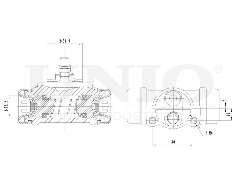 Цилиндр тормозной колесный UNIO BRC-20562