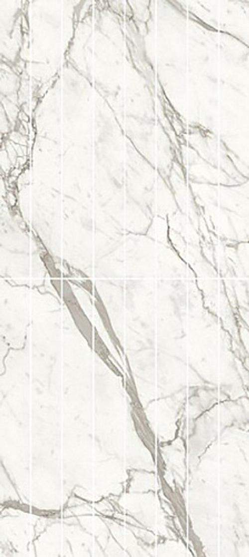 Декоративные элементы/Керамогранит 120х278 ATLAS CONCORDE MARVEL SHINE Statuario Supremo Mosaico Scenic (A) Polished A43O