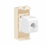 Компьютерная розетка RJ-45 без шторки модульная, кат.6А, "Avanti", "Ванильная дымка", 1 модуль