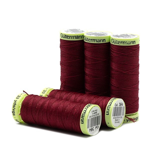 Нитки отделочные Gutermann Top Stitch 30 (30 метров), 5 кат. | 384 малиновый щербет