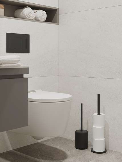 Ершик для унитаза slim, черный