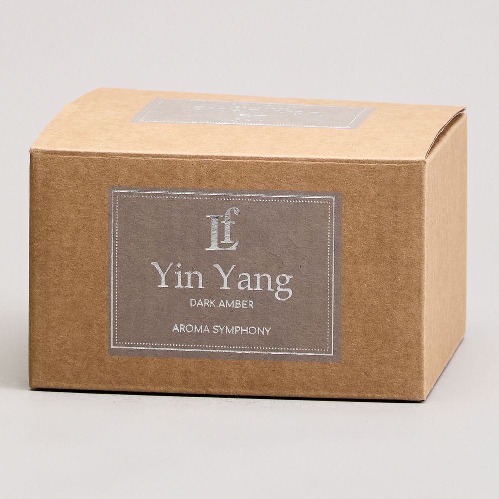 СВЕЧА В СТАКАНЕ "YIN YANG" DARK AMBER 11,3*6,4 СМ МАЛ.= 9ШТ.