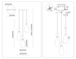 Ambrella Подвесной светильник с мрамором Ceramo Modern LH53290