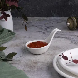 Ложка для комплимента соусник 30 мл белая фарфор P.L. Proff Cuisine [6]