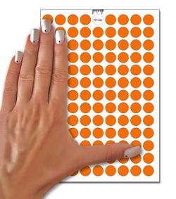 Оранжевые виниловые наклейки для упаковки и маркировки Policomprint M20, 12 мм. 234 шт.