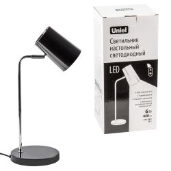 ULM-B600 6W-4500K-DIM BLACK Светильник настольный светодиодный. 6W. Сенсорный выключатель. Диммер. Черный. ТМ Uniel