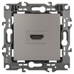 Розетка ЭРА Серия 12 12-3114-16 HDMI титан | ЭРА 12 Титан