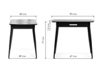 Стол деревянный Woodville Вики 90х60х77 делано, черный