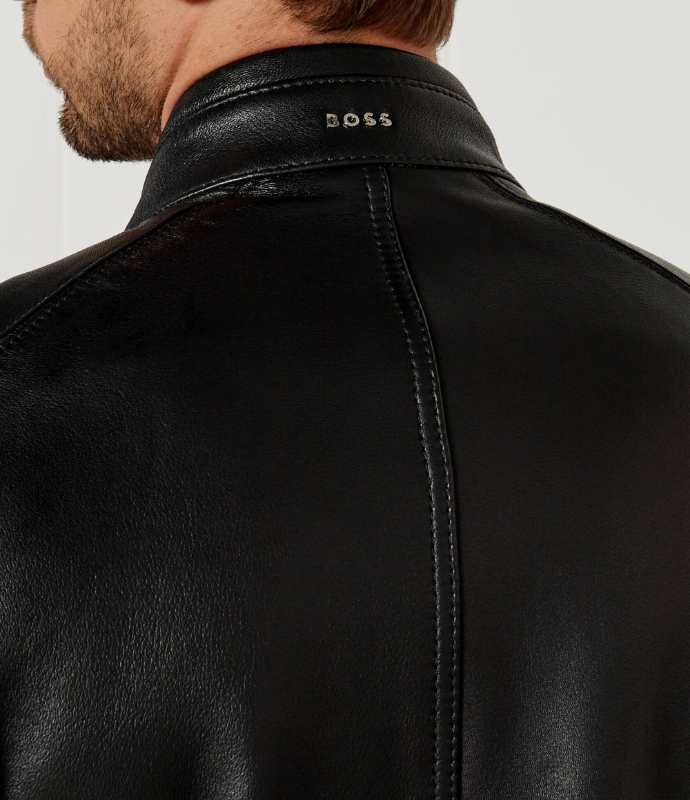 Кожаная куртка H-Mansell2 BOSS BLACK - черный(50518906)