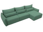 Диван угловой Лига-051 НПБ Лонг угол универсальный РОГОЖКА Амур 11 зеленый