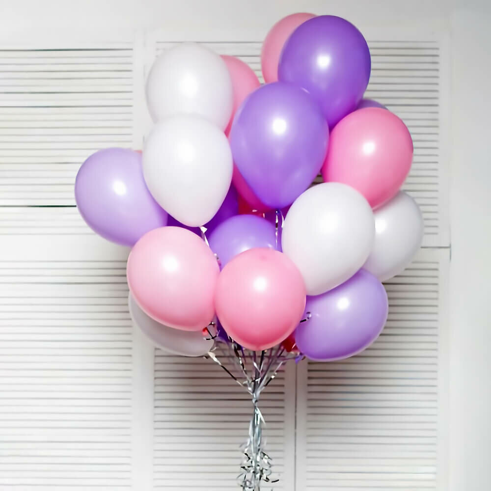 Готовый набор шаров с гелием, гелиевые шары, связка воздушных шаров с гелием, шары с гелием, шары ассорти с гелием