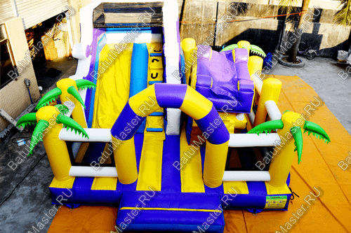 Коммерческий батут "Белый клык" с немеханизированной головой, размер 6*5*4 м