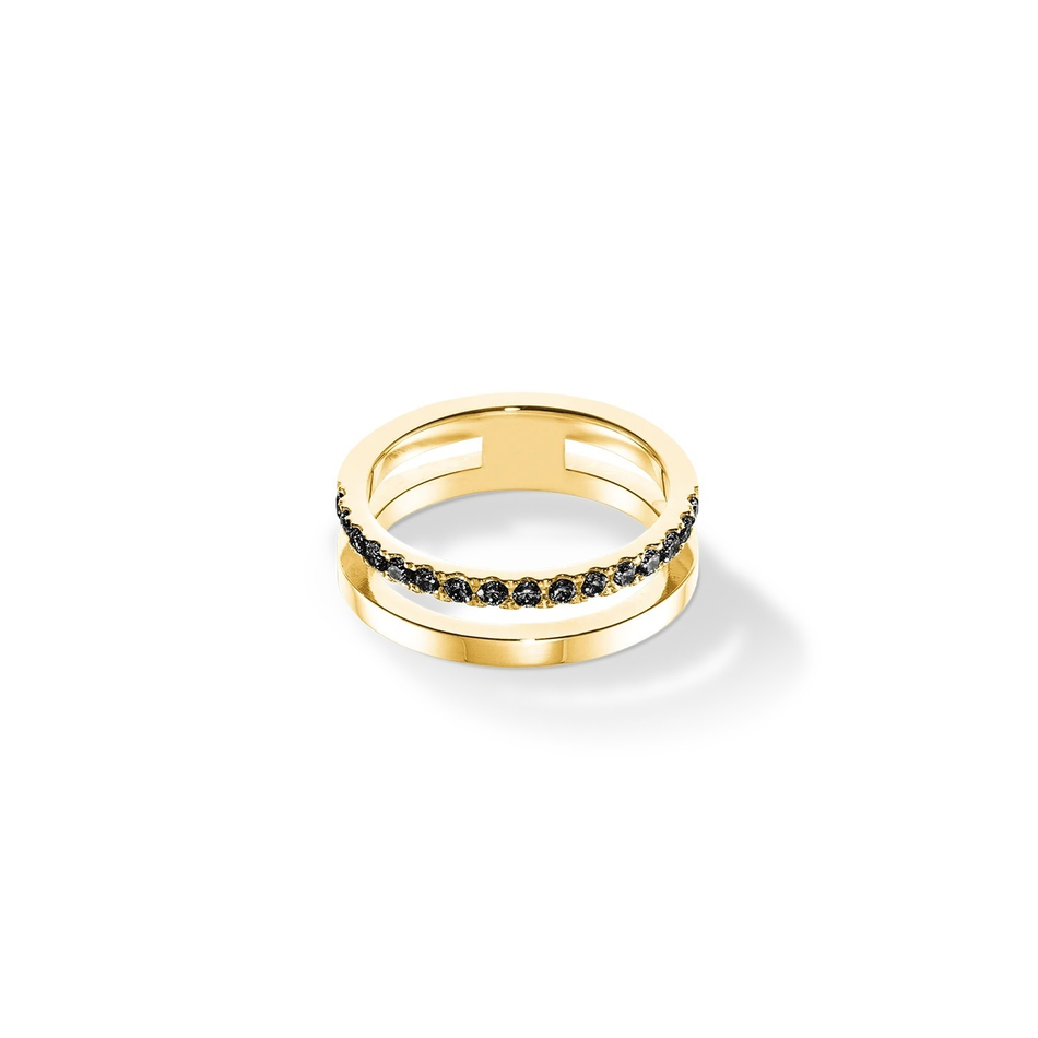 Кольцо Coeur de Lion Black-Gold 0136/40-1316 58