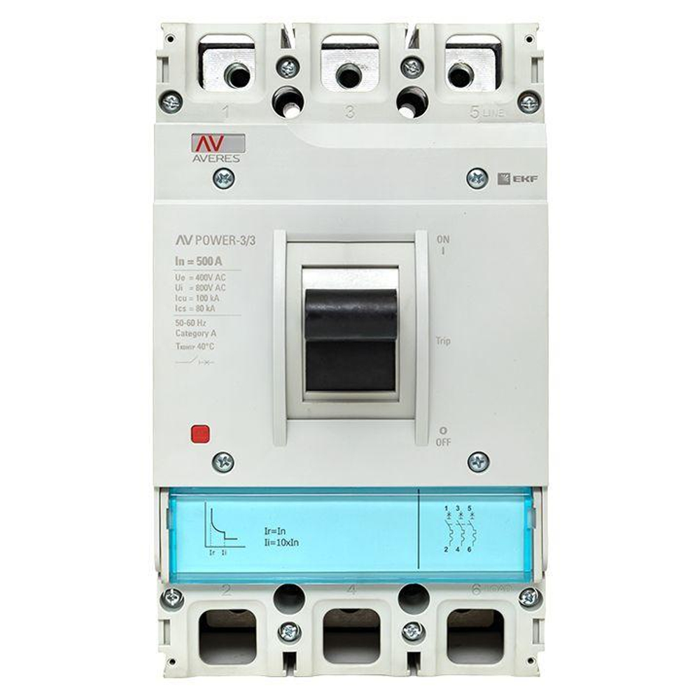Выключатель автоматический 500А 100кА AV POWER-3/3 TR AVERES EKF mccb-33-500H-TR-av