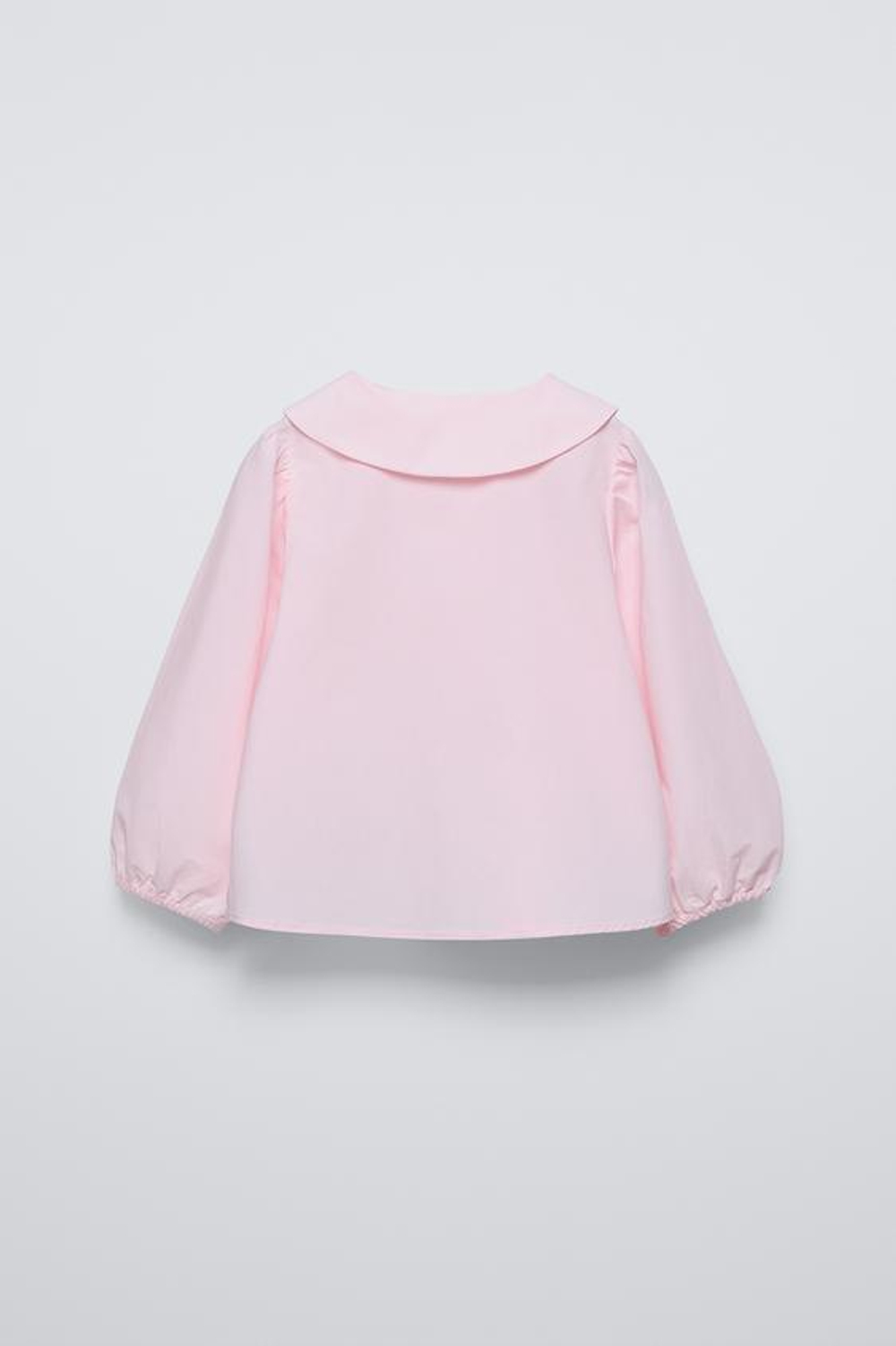 ZARA РУБАШКА ИЗ ПОПЛИНА С БАНТАМИ, СВЕТЛО-РОЗОВЫЙ