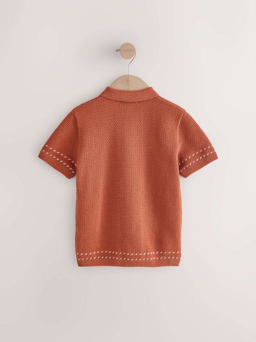 Кардиган вязаный для мальчика Next AA8-951, Кирпичный