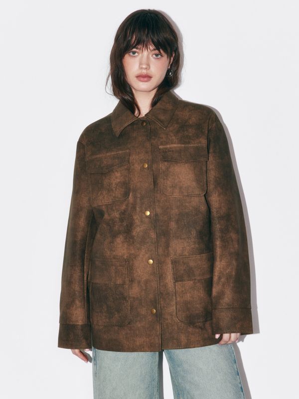 Пиджак из экокожи 