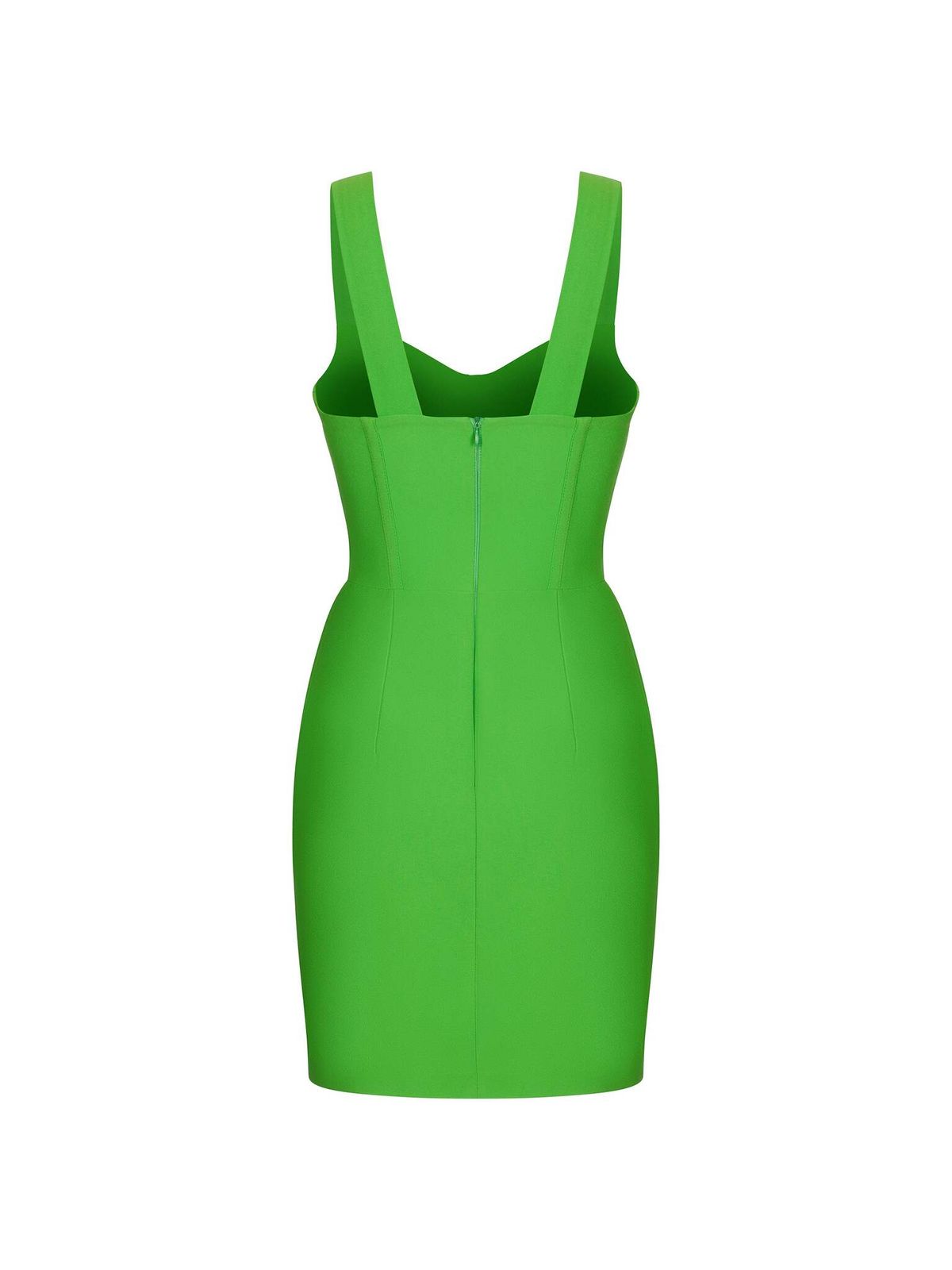 Платье мини корсетного типа из крепа на бретелях