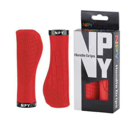 Грипсы эргономичные NPY-S133 красные с черным метал. зажимам 22*130мм