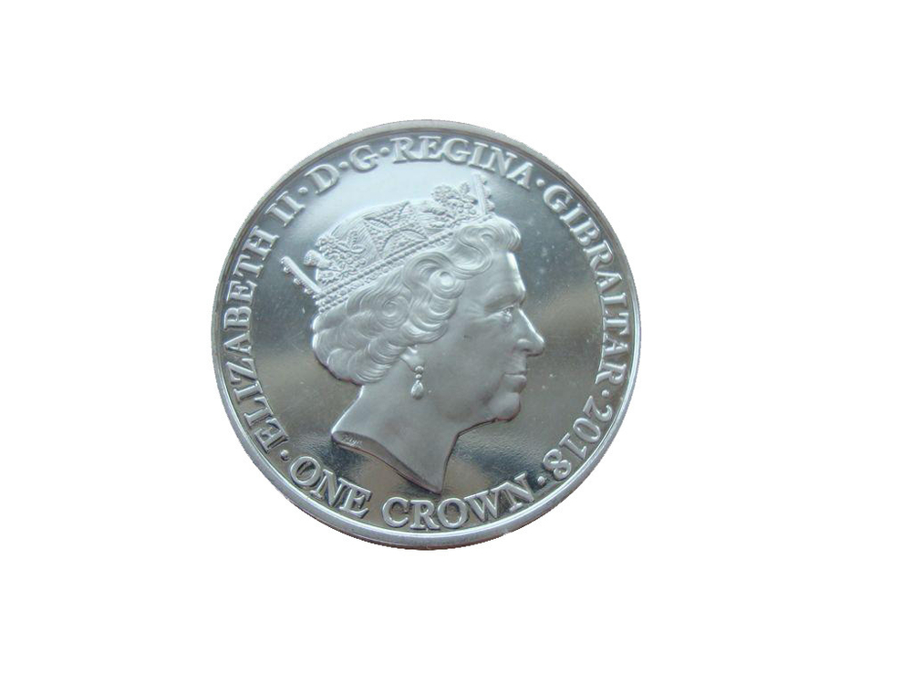 Гибралтар 1 крона 2018 Солдаты Самолет Первая мировая война 1914-1918