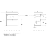 Тумба под раковину BelBagno Neon 60 NEON-600-2C-SO-RS подвесная Rovere Scuro