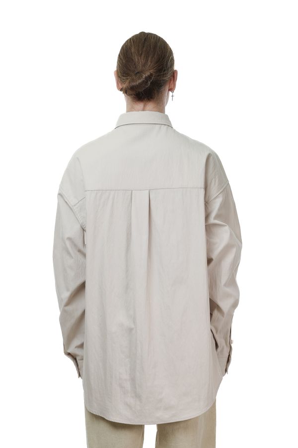 Сорочка Puff пыльно-белая - фото 4