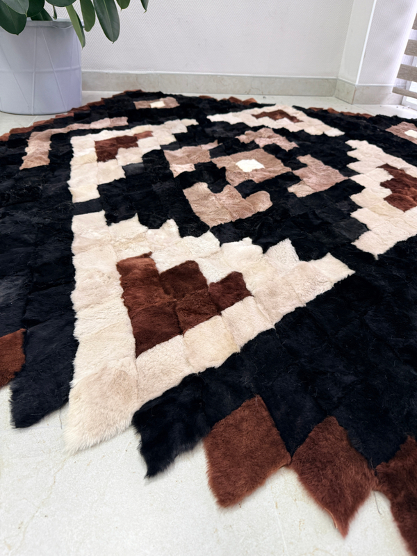 Покрывало меховое ковер из шкуры овчины