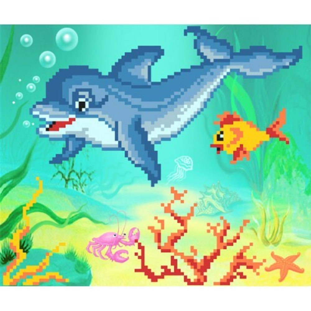 "Дельфин"-4070 ткань с нанесенным рисунком