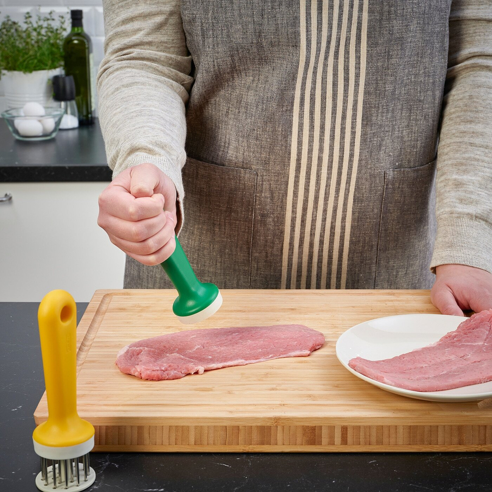 Набор тендерайзеров для мяса IKEA UPPFYLLD (УППФИЛЛД), Зеленый, Ярко-желтый, 2 шт