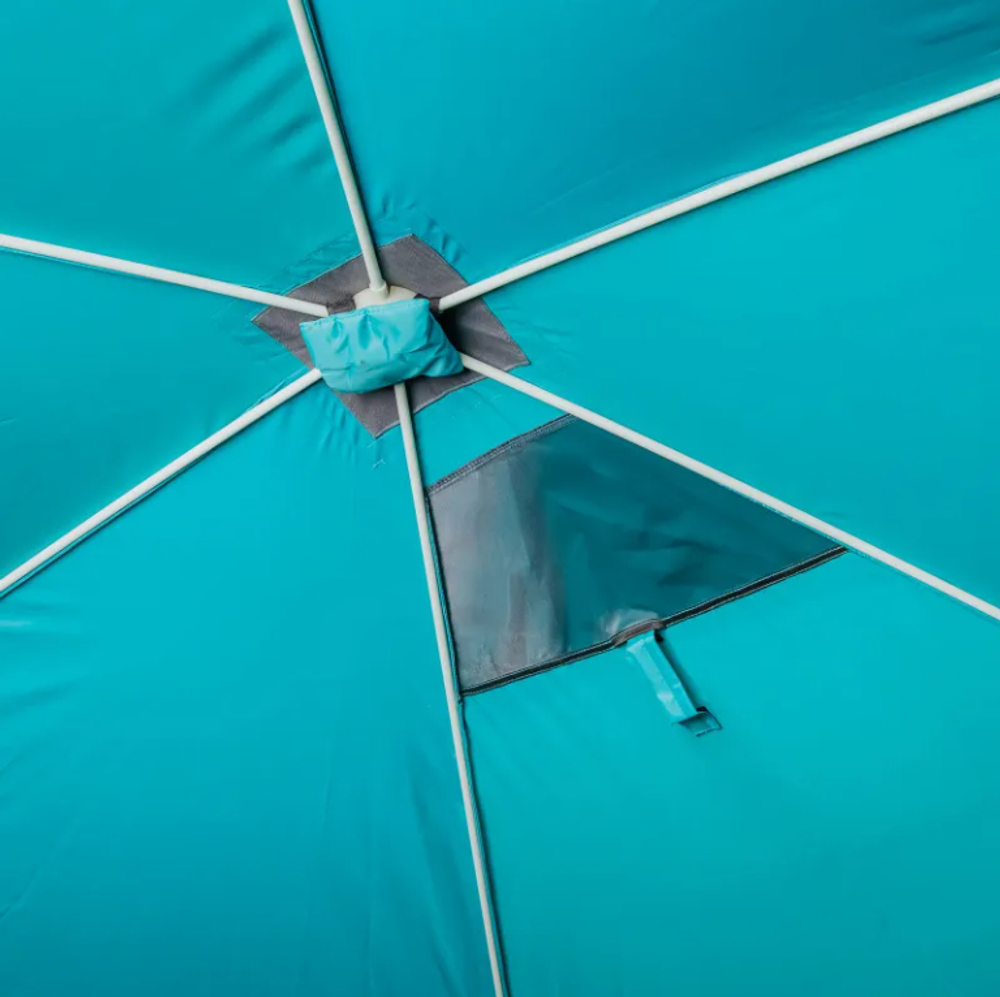 Шатер "СЛЕДОПЫТ" быстросборный, 5 стен, h-2,08, 2,8х2,9 м, S по полу 5,6 кв.м, цв. WATERFALL