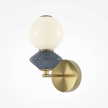 Бра 5W 3000К MOD362WL-L5GR3K латунь/белый Brosche Maytoni