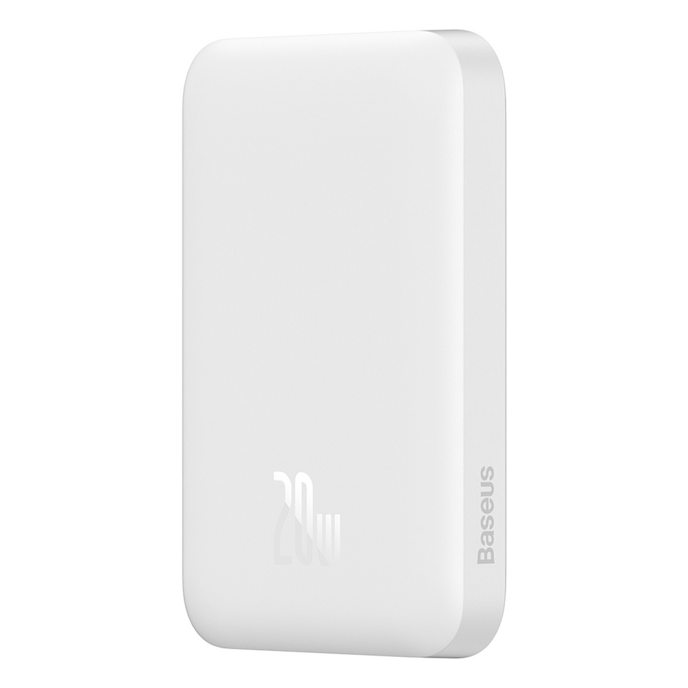 Внешний аккумулятор + Беспроводная зарядка Baseus Magnetic Wireless Charging Power Bank C+Qi 6000mAh 20W (MagSafe) - White