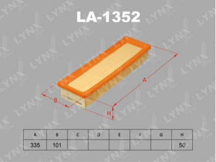 Воздушный фильтр LYNX LA-1352