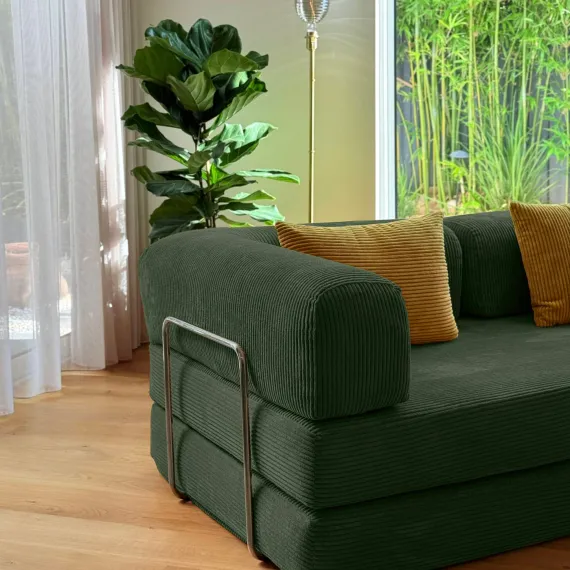 Диван Teddy, зелёный винтаж