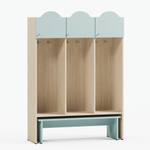 Детский шкаф Свейн 3С открытый со скамьей серия СКАНДИК