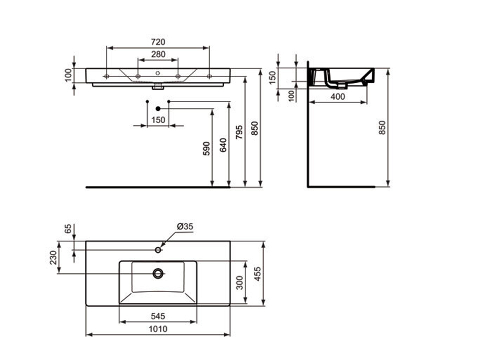 Умывальник Ideal Standard STRADA K079001