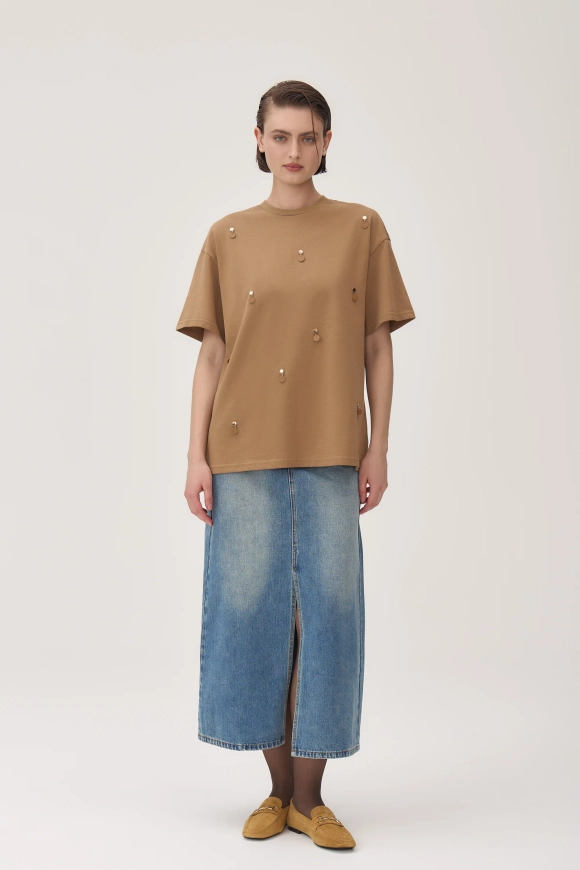 Оверсайз футболка с декором