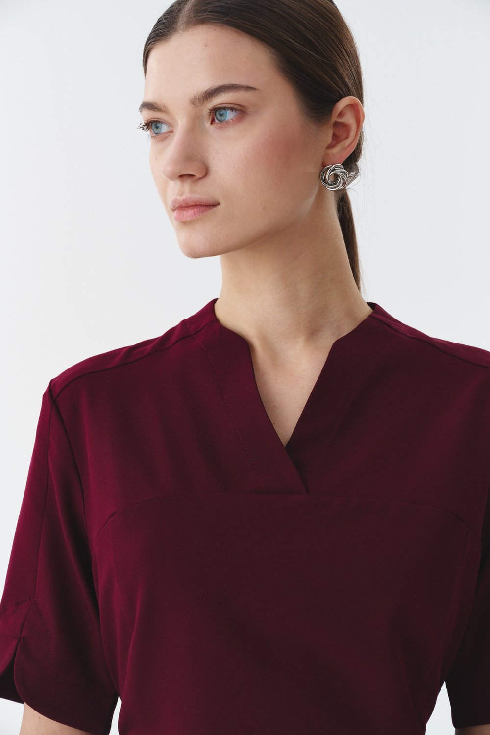 Топ медицинский женский Ньюлук, бордо