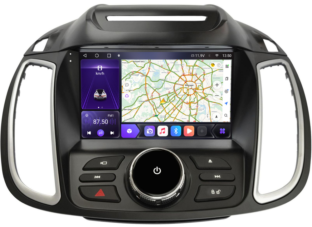 Магнитола для Ford Kuga 2 2012-2019 (без SYNC 3) - Carmedia SF-9203-1 Android 12, TS10, CarPlay, 4G SIM-слот