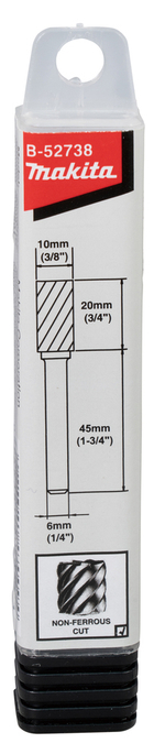 Насадка твердосплавная 10x20x6 для ПШМ, (цветной металл, SA) Makita B-52738
