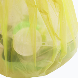 Мешки мусорные 120л 70х110см 35мкм ПВД жёлтые (50/150шт)