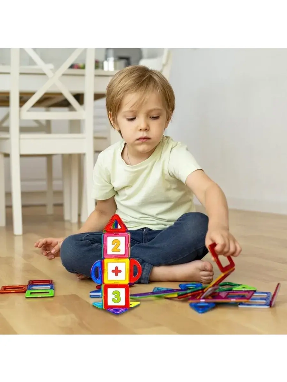 Магнитный конструктор Magical Magnet, 54 детали, детали мато