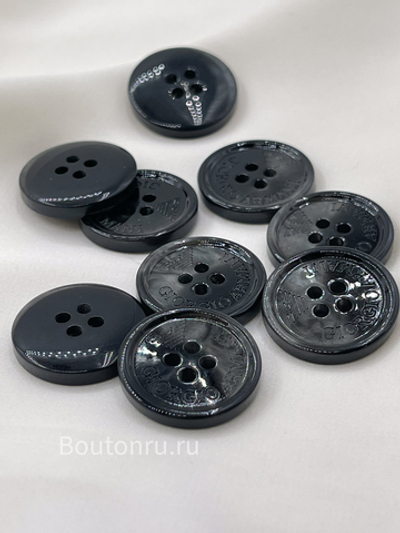 Пуговицы Арман. на прокол черные глянцевые с перламутром
