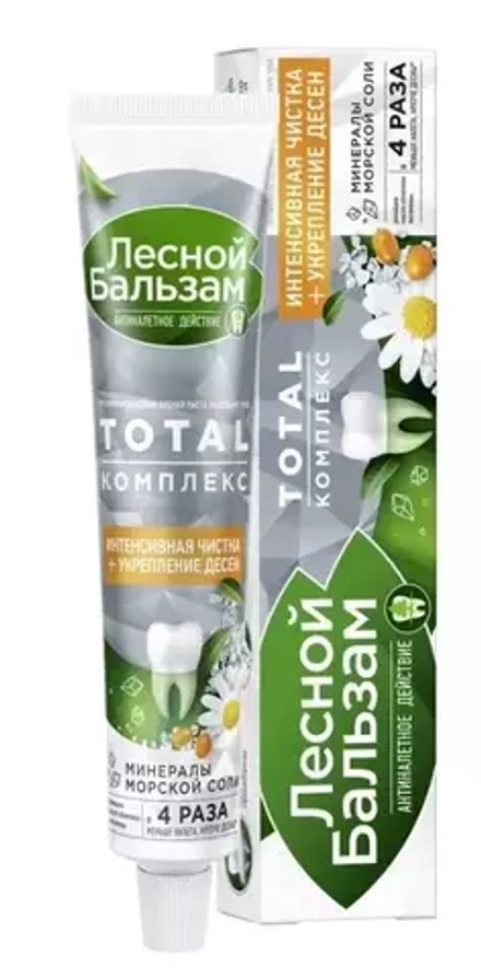 Лесной бальзам зубная паста с экстрактом ромашки и маслом облепихи на отваре трав 75 мл